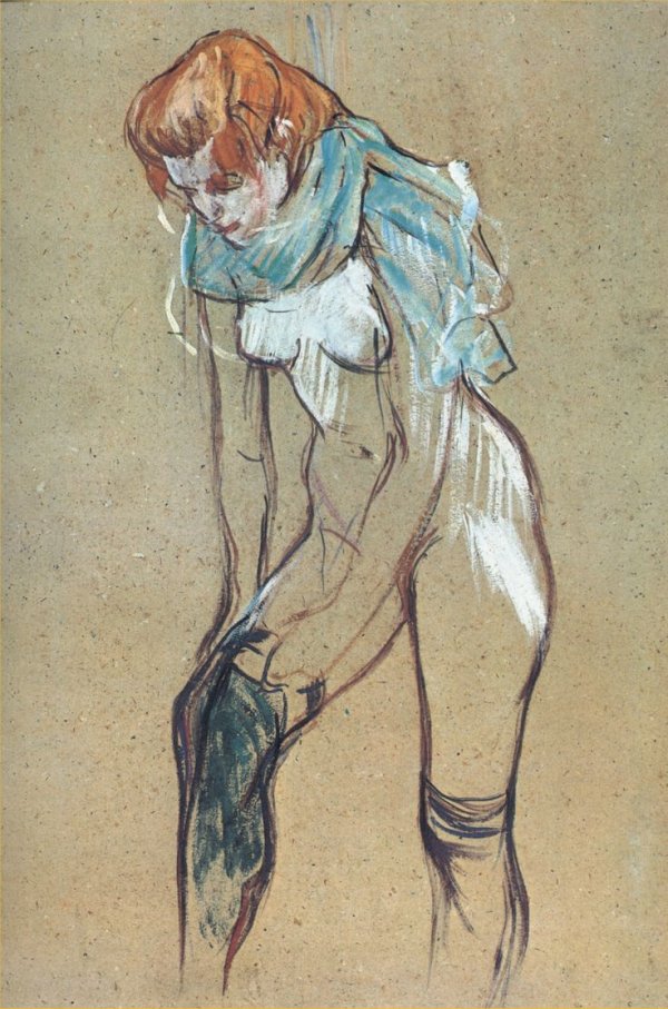 Femme enfilant un bas - Toulouse Lautrec - 1894