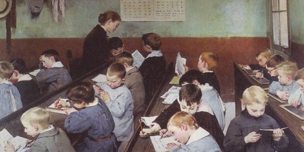 « En classe, le travail des petits », de Jean Geoffroy, 1889