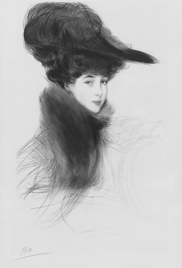 Consuelo Vanderbilt, duchesse de Marlborough, pointe sèche, 1901